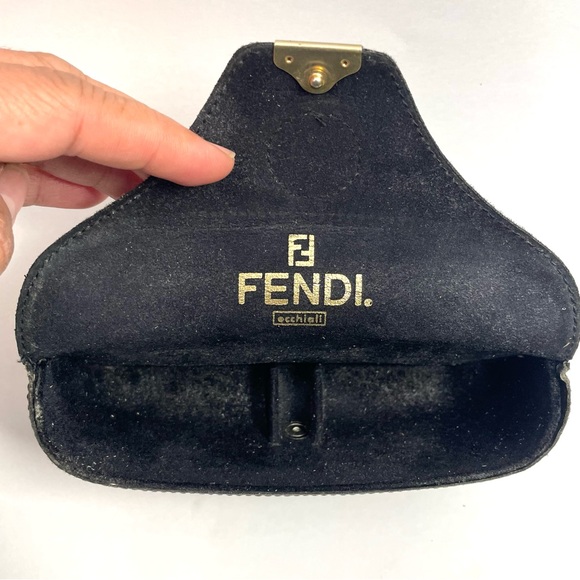 Vintage FENDI Eyeglass Sunglasses Case Roma Italian Occhiali ITALY Reading Snap - Picture 4 of 16